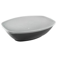 Fineline 9501-L Platter Pleasers 12 inch x 7 1/2 inch Clear Polypropylene Flat Oval Bowl Lid   - 50/Case