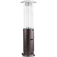 Backyard Pro Courtyard Series RNDFHBZ Bronze Round Portable Propane Outdoor Patio Heater with Glass Tube - 46,000 BTU