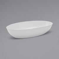 Fineline OB4532.WH Platter Pleasers 32 oz. White Polystyrene Luau Bowl   - 50/Case