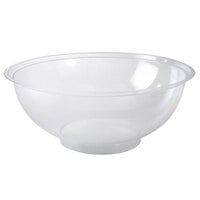 Fineline Settings B14256.CL Platter Pleasers 256 oz. Clear Smooth High Profile Plastic Bowl - 12/Case