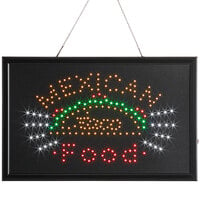 Choice 23 inch x 15 inch LED Rectangular Mexican Food Sign with Two Display Modes