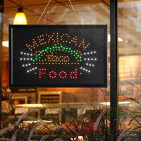 Choice 23 inch x 15 inch LED Rectangular Mexican Food Sign with Two Display Modes
