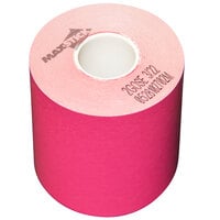 3 1/8 inch x 160' Pink Side-Edge Adhesive Thermal Linerless Sticky Receipt / Label Paper Roll - 24/Case