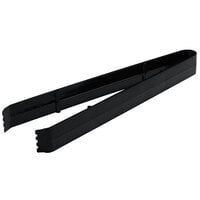 Fineline PP3310-BK Platter Pleasers 9 inch Black Disposable Serrated Plastic Tongs - 100/Case