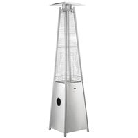 Backyard Pro Courtyard Series HPSQRSS Stainless Steel Portable Propane Outdoor Patio Heater with Glass Tube - 40,000 BTU