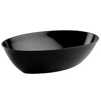 Fineline OB4580.BK Platter Pleasers 1/2 Gallon (64 oz.) Black Polystyrene Luau Bowl - 50/Case
