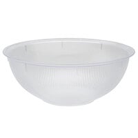 Fineline Settings B12120.CL Platter Pleasers 128 oz. Clear Ribbed High Profile Plastic Bowl - 24/Case