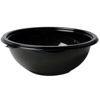 Fineline 5012-BK 12 oz. Tall Black PETE Plastic Salad Bowl - 200/Case
