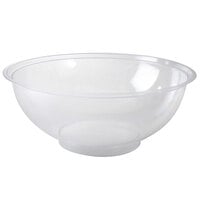 Fineline Settings B10800.CL Platter Pleasers 80 oz. Clear Smooth High Profile Plastic Bowl   - 24/Case