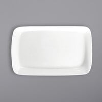 International Tableware QP-106 Quad 10" x 6 3/8" Rectangular European White Coupe Porcelain Platter - 12/Case