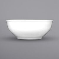 International Tableware BL-18 Bristol 19 oz. Bright White Rolled Edge Porcelain Nappie / Oatmeal Bowl - 36/Case