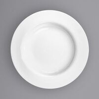International Tableware BL-7 Bristol 7" Round Bright White Wide Rim Porcelain Plate - 36/Case