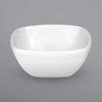 International Tableware QP-30 Quad 2 oz. Square European White Porcelain Sauce Dish - 36/Case