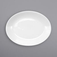 International Tableware TN-14 Torino 13 1/4" x 9 7/8" Oval European White Coupe Porcelain Platter - 12/Case
