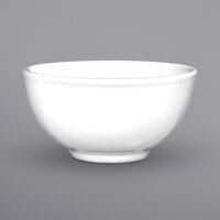 International Tableware BL-24 Bristol 8 oz. Bright White Rolled Edge Porcelain Nappie / Oatmeal Bowl - 36/Case