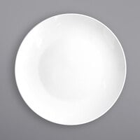 International Tableware TN-9 Torino 9" Round European White Coupe Porcelain Plate - 24/Case