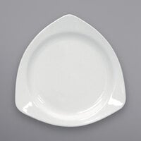 International Tableware TR-7-EW Brighton 7 1/4" Triangular European White Coupe Porcelain Plate - 36/Case