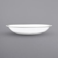 International Tableware BL-105 Bristol 3.5 Qt. (112 oz.) Bright White Rolled Edge Porcelain Serving Bowl - 6/Case