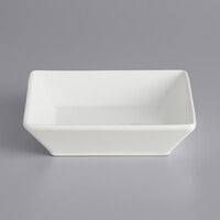 International Tableware SP-66 Slope 16 oz. Square Bright White Porcelain Bowl - 24/Case