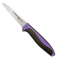 Dexter-Russell 36000P 360 Series 3 1/2" Paring Knife with Purple Allergen-Free Handle