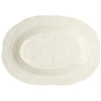 GET ML-137-IV New Yorker 17 3/4" x 13" Oval Catering Platter - Ivory