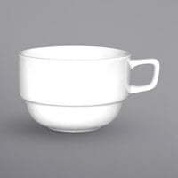International Tableware BL-37 Bristol 3.5 oz. Bright White Porcelain Stackable Espresso Cup - 36/Case