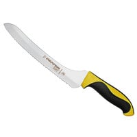 Dexter-Russell 36008Y 360 Series 9" Scalloped Offset Bread Knife with Yellow Handle