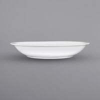 International Tableware BL-112 Bristol 72 oz. Bright White Rolled Edge Porcelain Serving Bowl - 12/Case