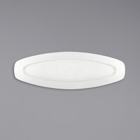 International Tableware BL-1900 Bristol 19" Bright White Wide Rim Porcelain Fish Platter - 12/Case