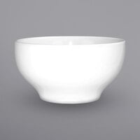 International Tableware DO-43 Dover 13 oz. European White Rolled Edge Porcelain Footed Bowl - 24/Case