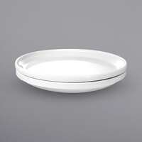International Tableware TN-100 Torino 10 1/4" Round European White Stackable Porcelain Plate - 12/Case