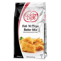 Golden Dipt English Style Fish 'N Chips Batter Mix 5 lb. - 6/Case