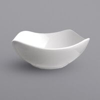 International Tableware QP-11 Quad 11 oz. Square European White Flared Rim Porcelain Bowl - 36/Case