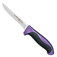 Dexter-Russell 36003P 360 Series 5 inch Scalloped Utility Knife with Purple Handle