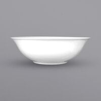 International Tableware BL-40 Bristol 56 oz. Bright White Rolled Edge Porcelain Deep Bowl - 24/Case