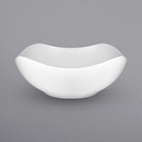 International Tableware QP-24 Quad 26 oz. Square European White Flared Rim Porcelain Bowl - 24/Case
