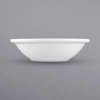International Tableware DO-11 Dover 5 oz. Round European White Rolled Edge Porcelain Fruit Bowl - 36/Case
