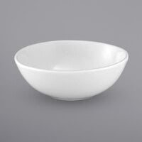 International Tableware TN-205 Torino 11 oz. Round European White Ellipse Porcelain Bowl - 12/Case
