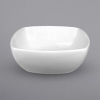 International Tableware QP-31 Quad 6 oz. Square European White Porcelain Fruit Bowl - 36/Case