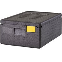 Cambro Cam GoBox® Black Top Loading EPP Insulated Food Pan Carrier - 4" Deep Full-Size Pan Max Capacity