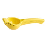 Choice 8" Yellow Handheld Aluminum Lemon Juicer / Squeezer