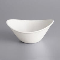International Tableware DO-922 Dover 13 oz. Oval European White Curved Rim Porcelain Bowl - 24/Case
