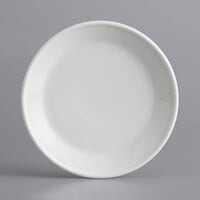 International Tableware BR-888 Brighton Dine EZ 9" European White Raised Edge Porcelain Healthcare Plate - 24/Case