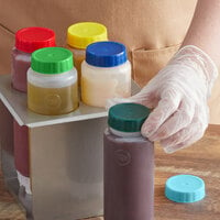 FIFO Innovations 280-1794 Assorted Identification Label Caps for FIFO Squeeze Bottles   - 6/Pack
