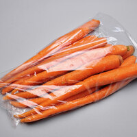 6 inch x 3 1/2 inch x 15 inch Clear Plastic Low Density Vented Produce Bag - 1000/Case