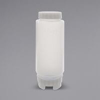 FIFO Innovations 12 oz. Clear Double Wide-Mouth Squeeze Bottle with Thick Dispensing Valve