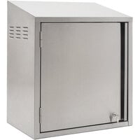 Eagle Group WCH-24C-LL 24 inch Type 300 Stainless Steel Chemical Storage Wall Cabinet with Key Lock - Left Hinged