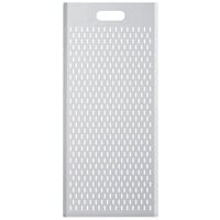 GI Metal Azzurra 16" x 35 1/2" Anodized Aluminum Rectangular Perforated Pizza Board AM-4090AF