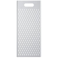 GI Metal Azzurra 12" x 27 1/2" Anodized Aluminum Rectangular Perforated Pizza Board AM-3070AF