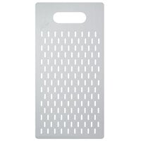 GI Metal Azzurra 10" x 20" Anodized Aluminum Rectangular Perforated Pizza Board AM-2550AF